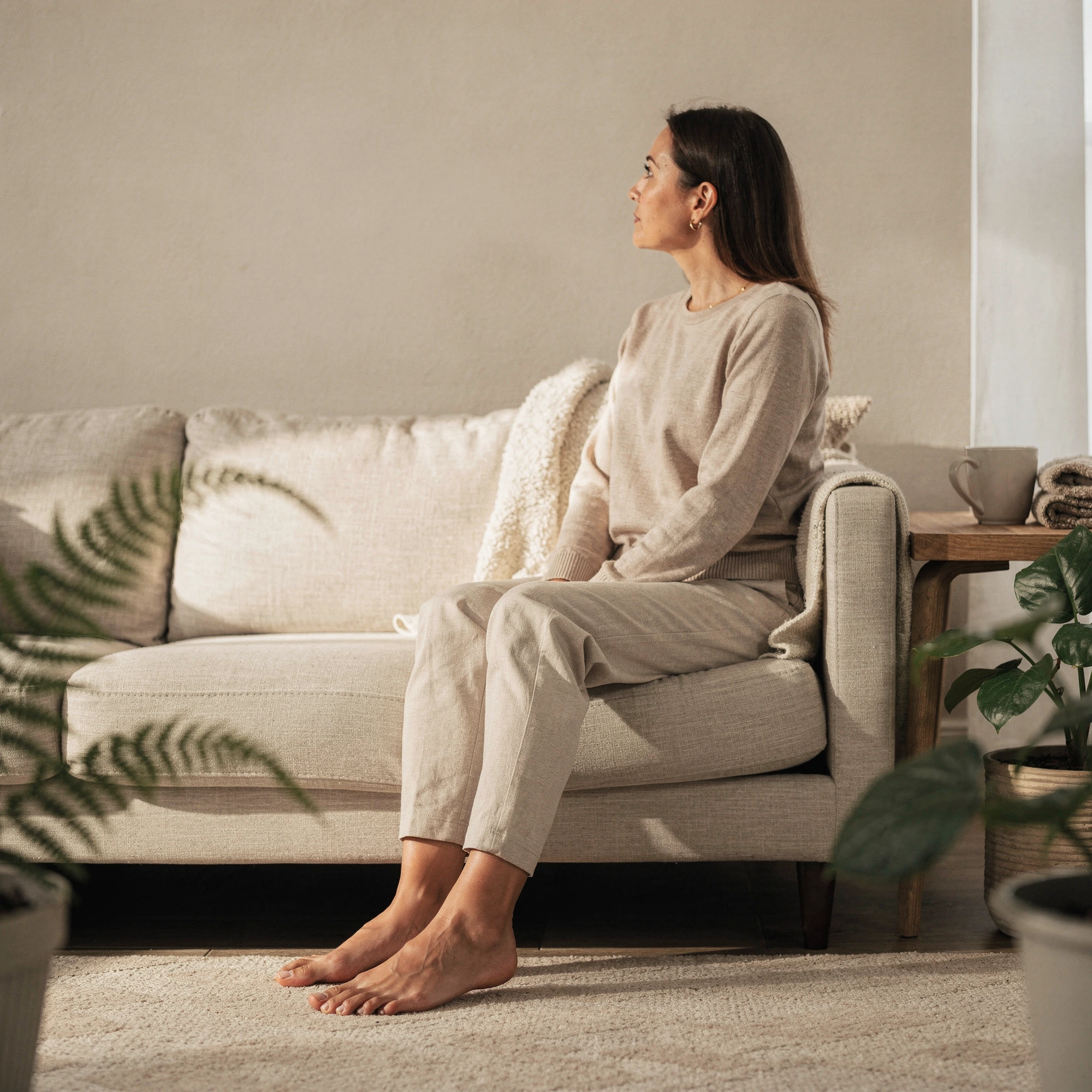 Woman relaxing in a calm, bright room — psychiatric care for Belton, TX